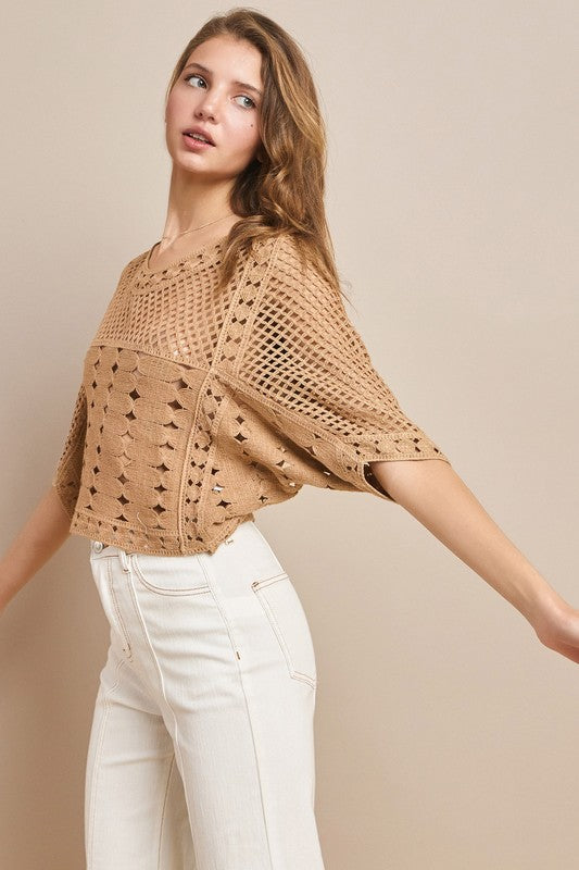 Kelly Crochet Knit Top