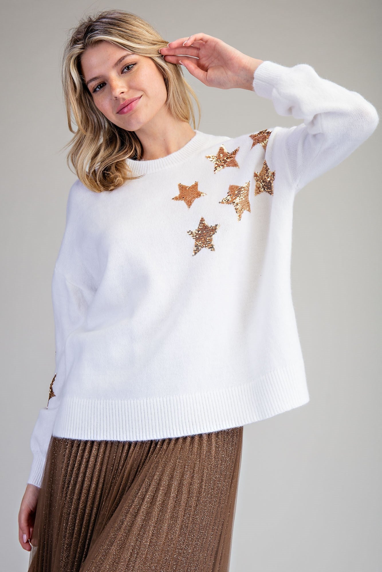 Sequin Star Sweater
