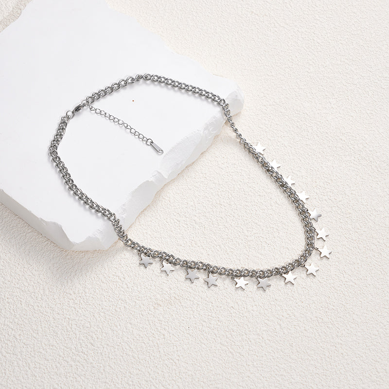 Silver Stars Necklace
