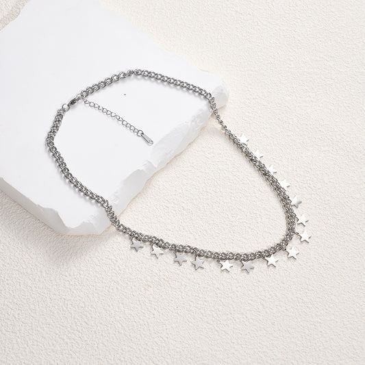 Silver Stars Necklace