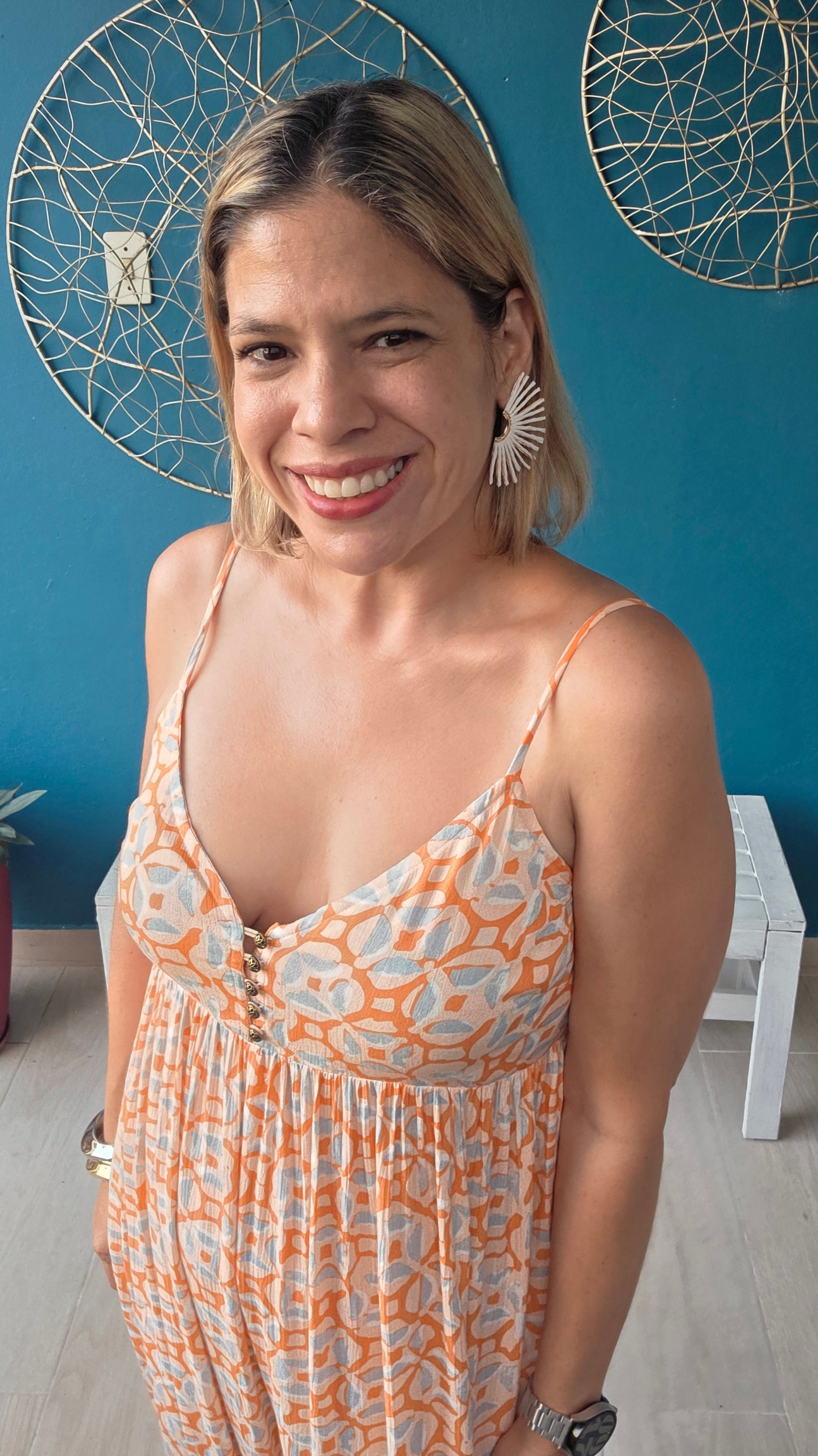 Boho Tangerine Jumpsuit