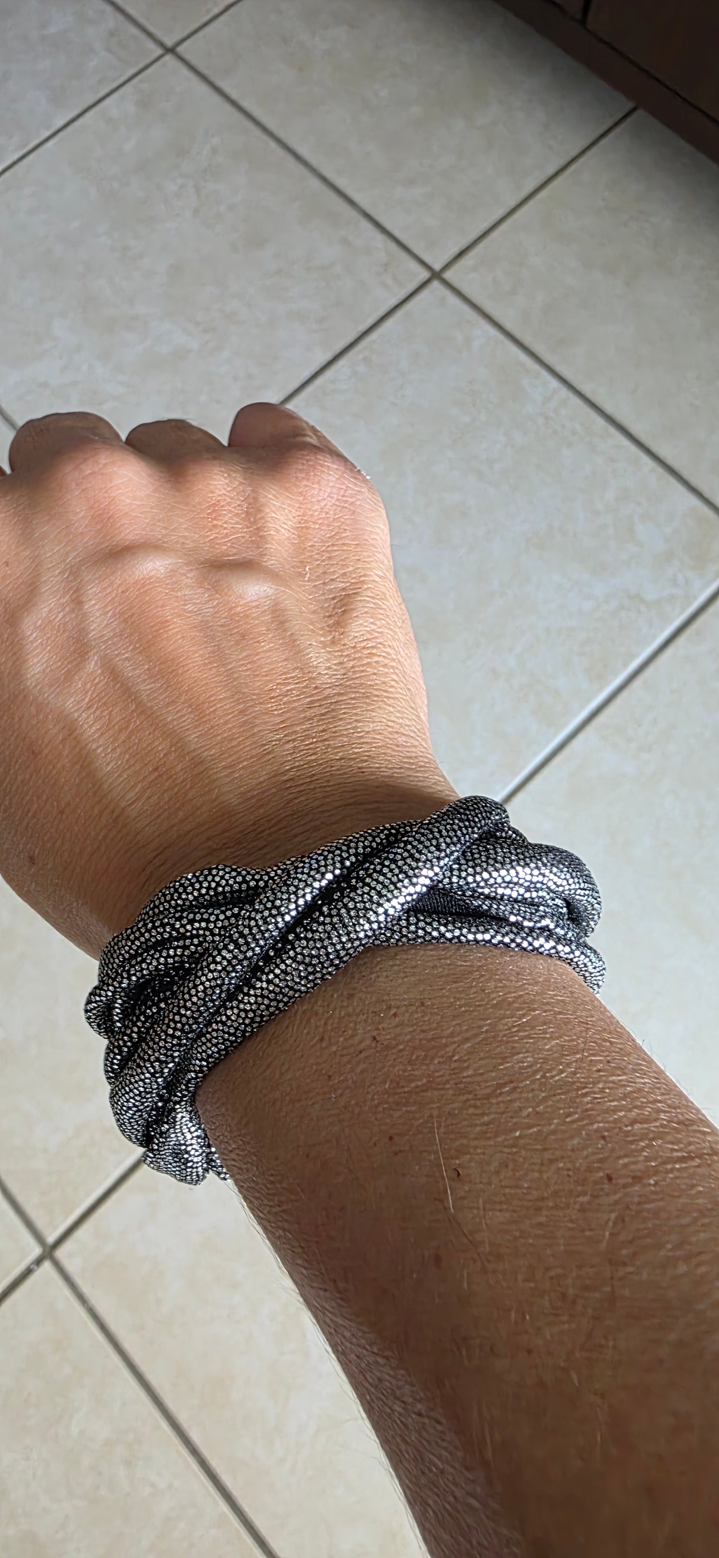 Handcrafted Layered Bracelet - silver