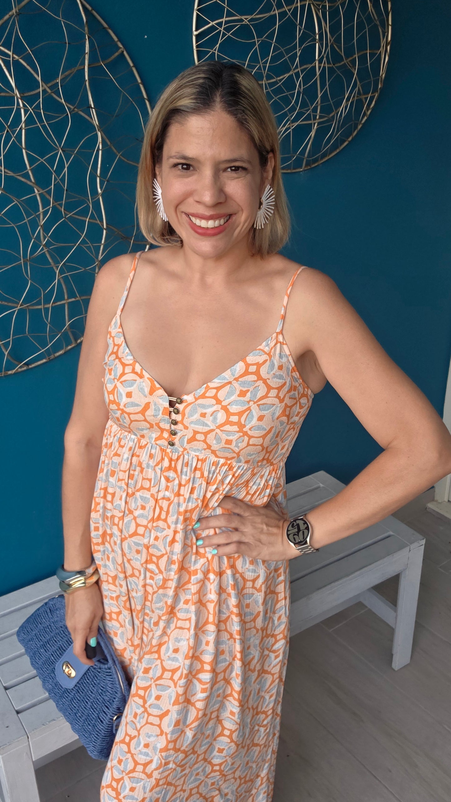 Boho Tangerine Jumpsuit