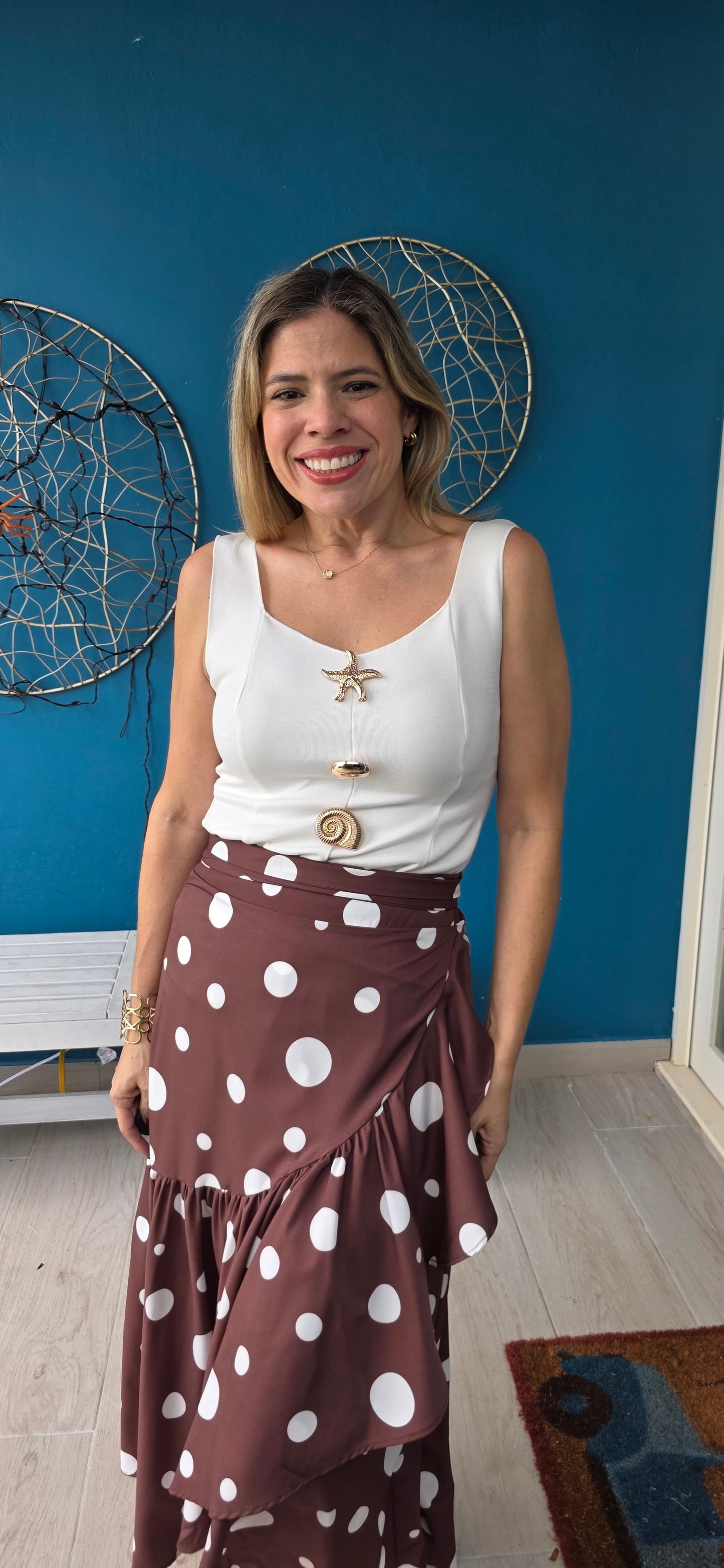 Chocolate Polka Dots Skirt/Dress