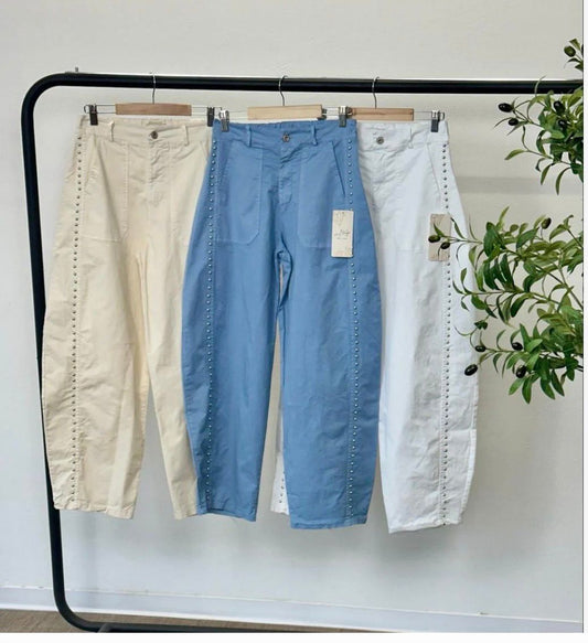 Pre Order - Studs Barrel Pants (Available Feb. 16-27)