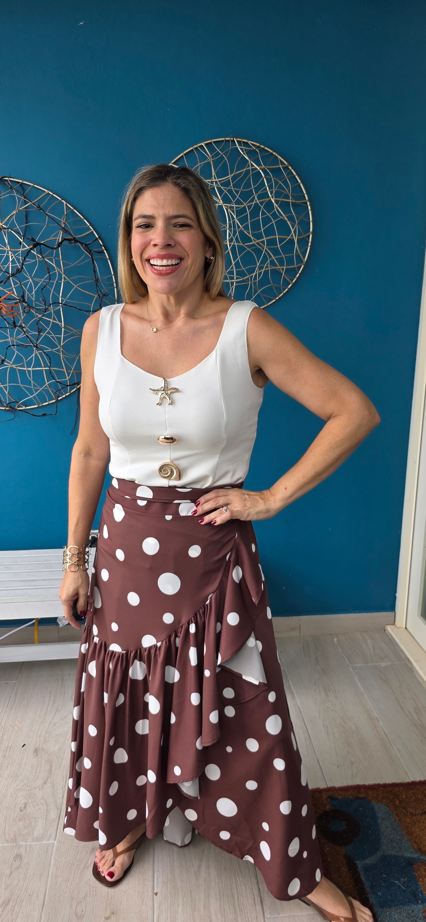 Chocolate Polka Dots Skirt/Dress