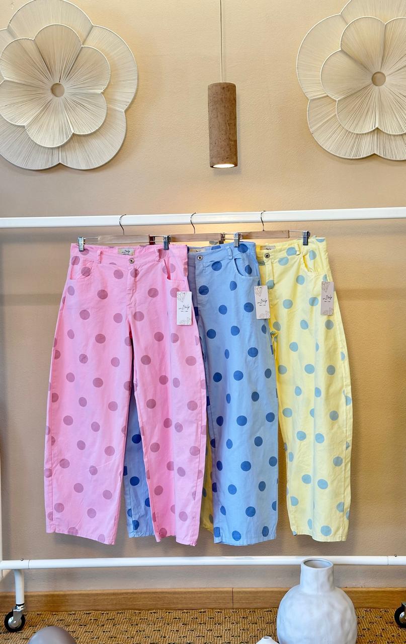 Polka dots pastel barrel pants (pre order: available aprox. April 24)
