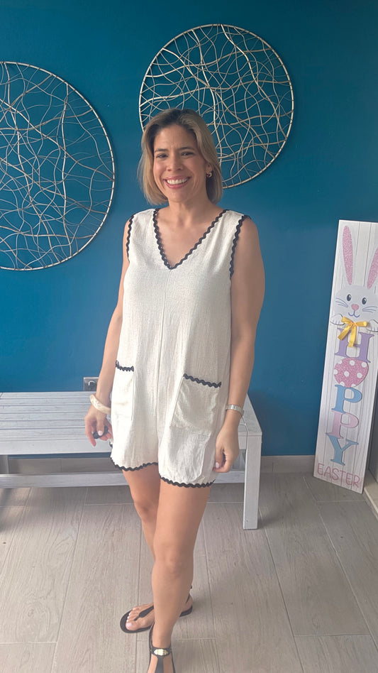 Rick Rack Trim Romper