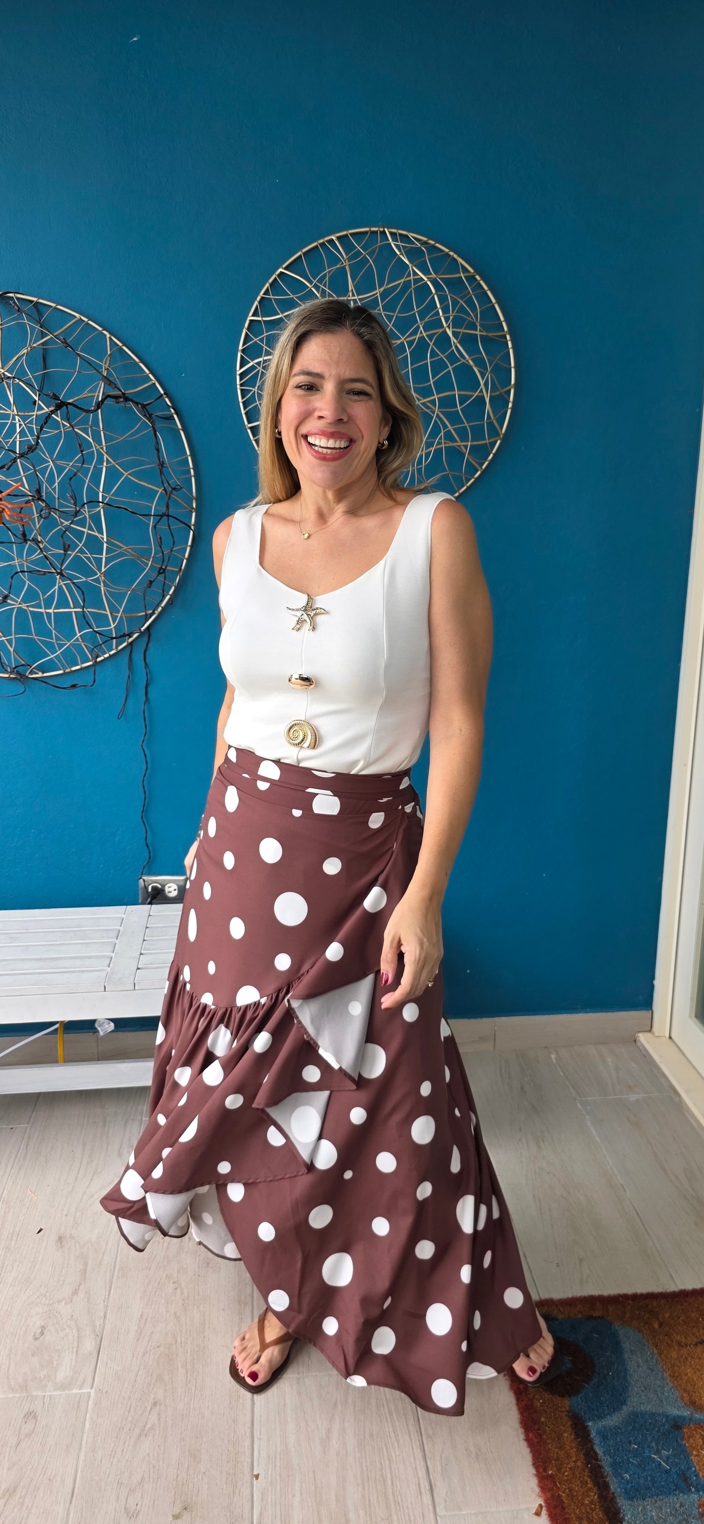 Chocolate Polka Dots Skirt/Dress