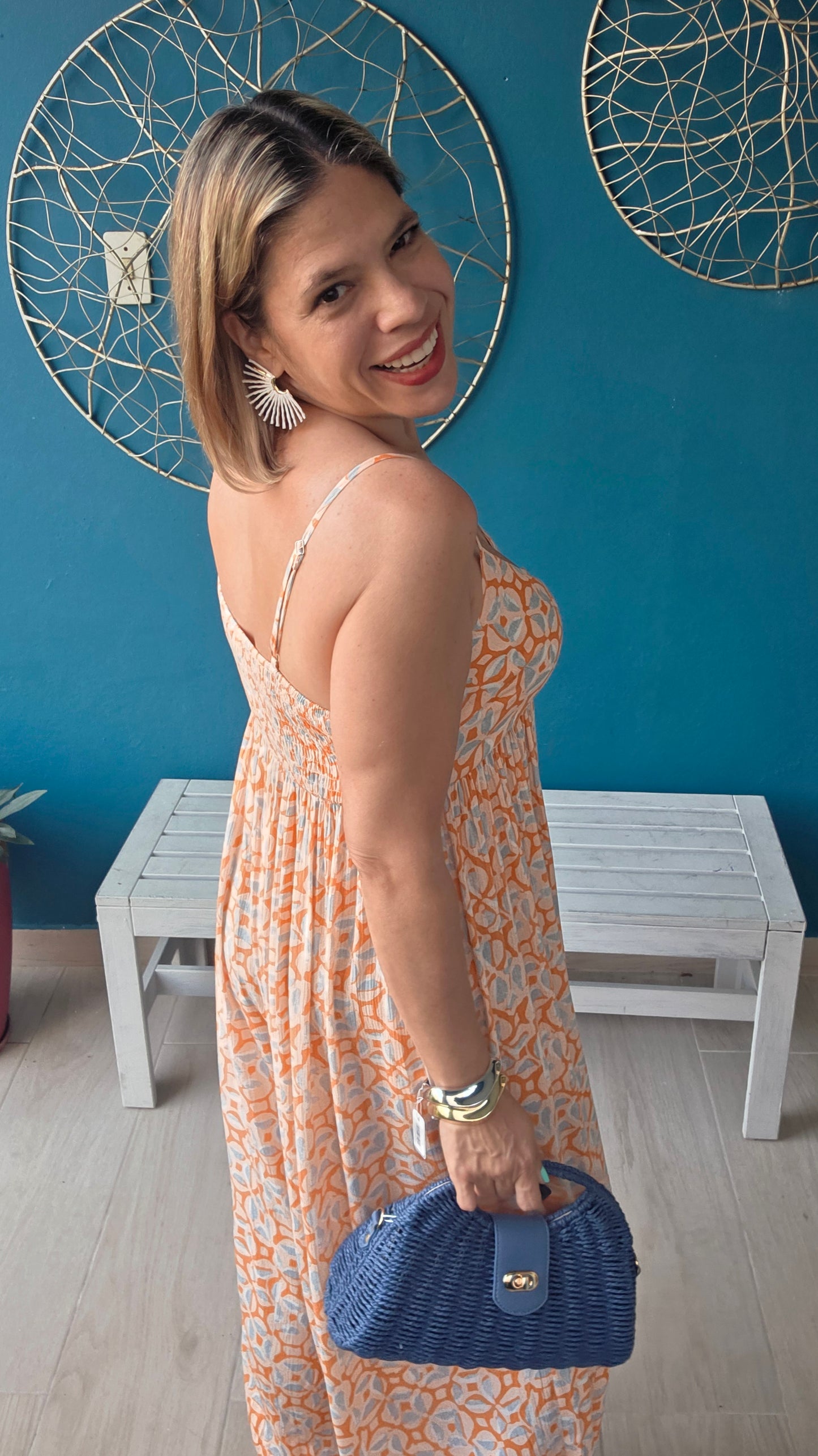 Boho Tangerine Jumpsuit