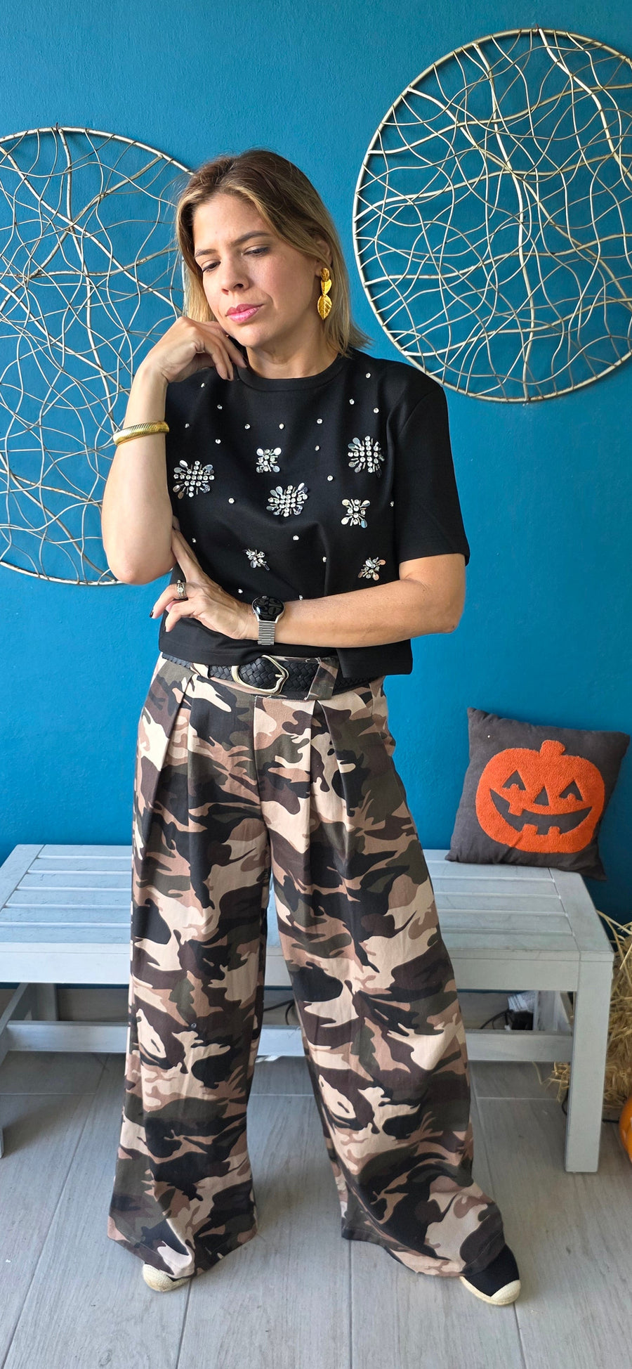 Camo Chic Palazzo Pants