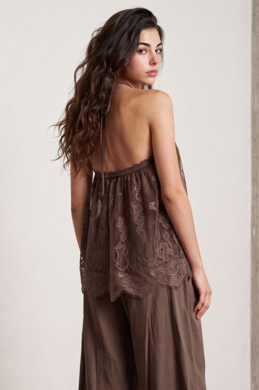 Lace Halter Top