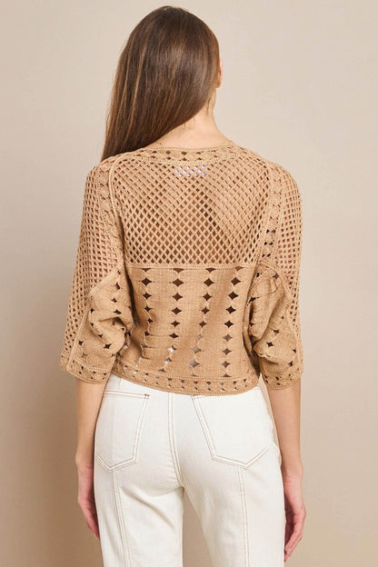 Kelly Crochet Knit Top