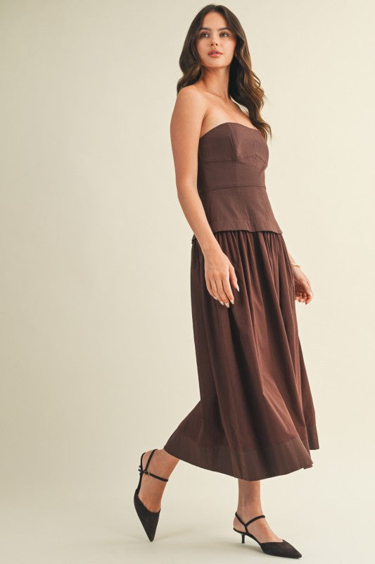 Corset Lined Strapless Dress