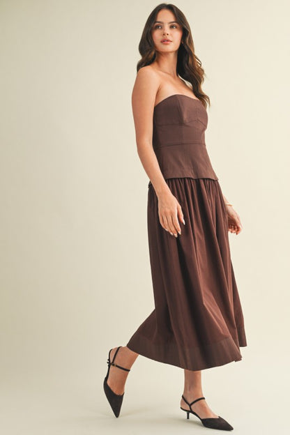 Corset Lined Strapless Dress