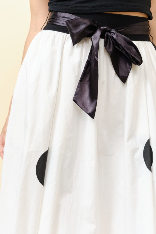 Polka Dot Midi Skirt