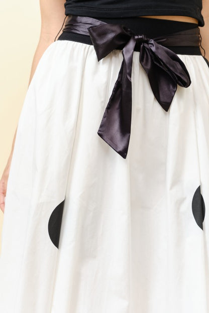 Polka Dot Midi Skirt