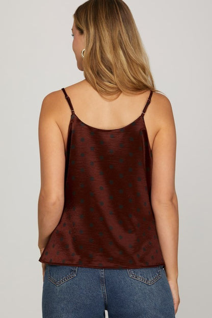 Cami Polka Dots Satin Top