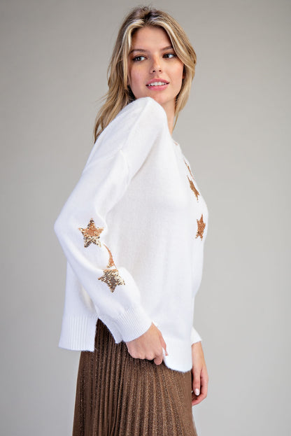 Sequin Star Sweater