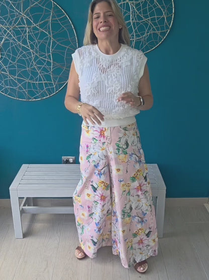 Flowers Palazzo Pants