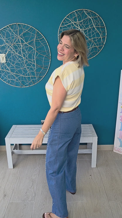 Stud Barrel Jeans