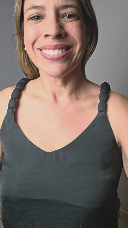 Metallic Pleated Skirt