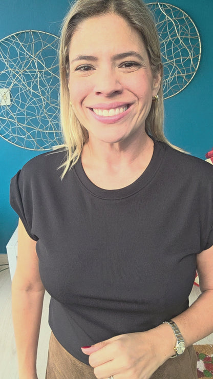 Ashbey Rib Black Top