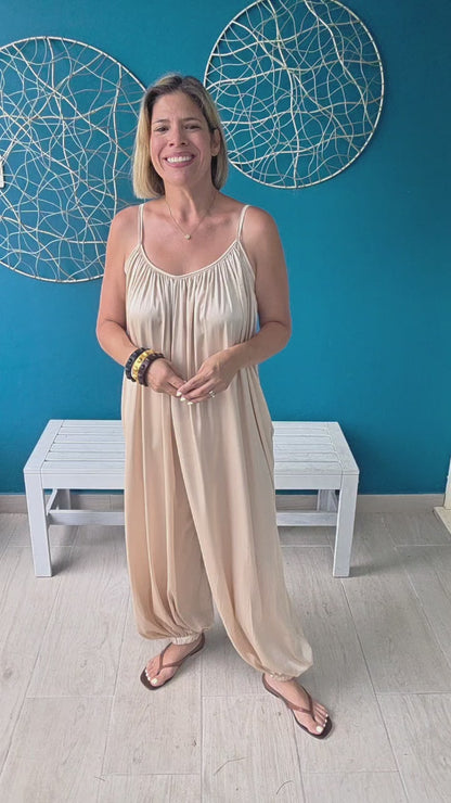 Aladin Style Satin Jumpsuit