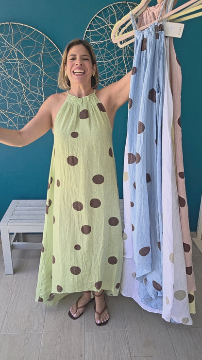 Polka Dots Halter Dress