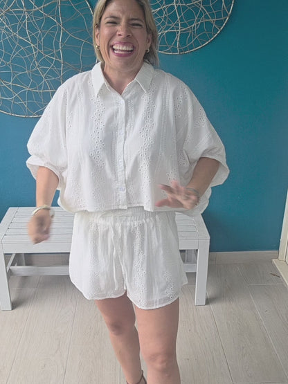 Eyelet White Set
