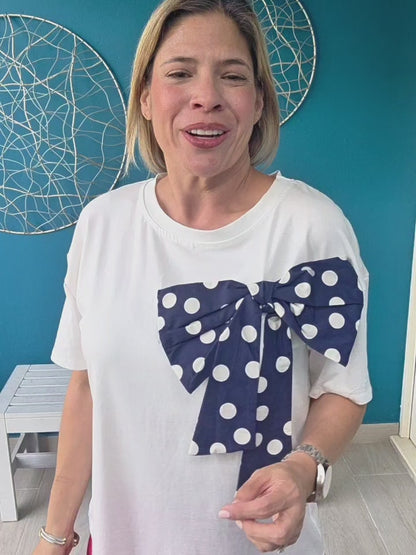 Carly Polka Dot Bow T-Shirt