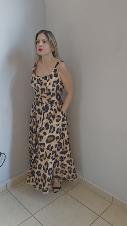 Leopard Belted Dress