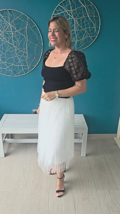 Black Mesh Top