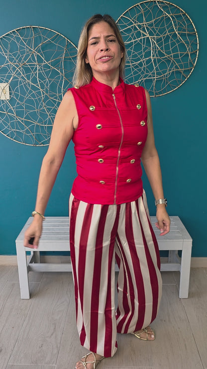 Martina Napoleon Vest Top