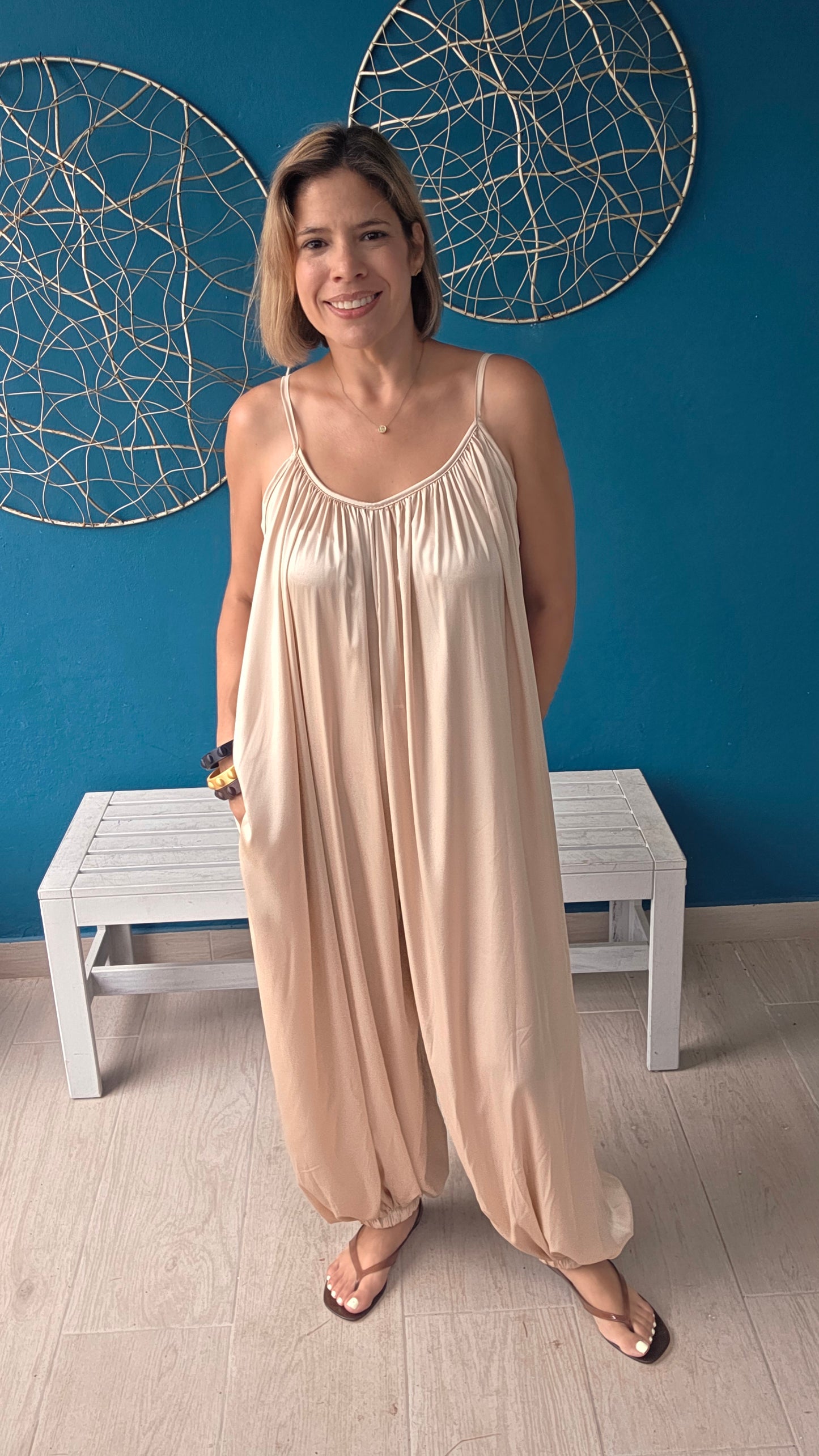 Aladin Style Satin Jumpsuit