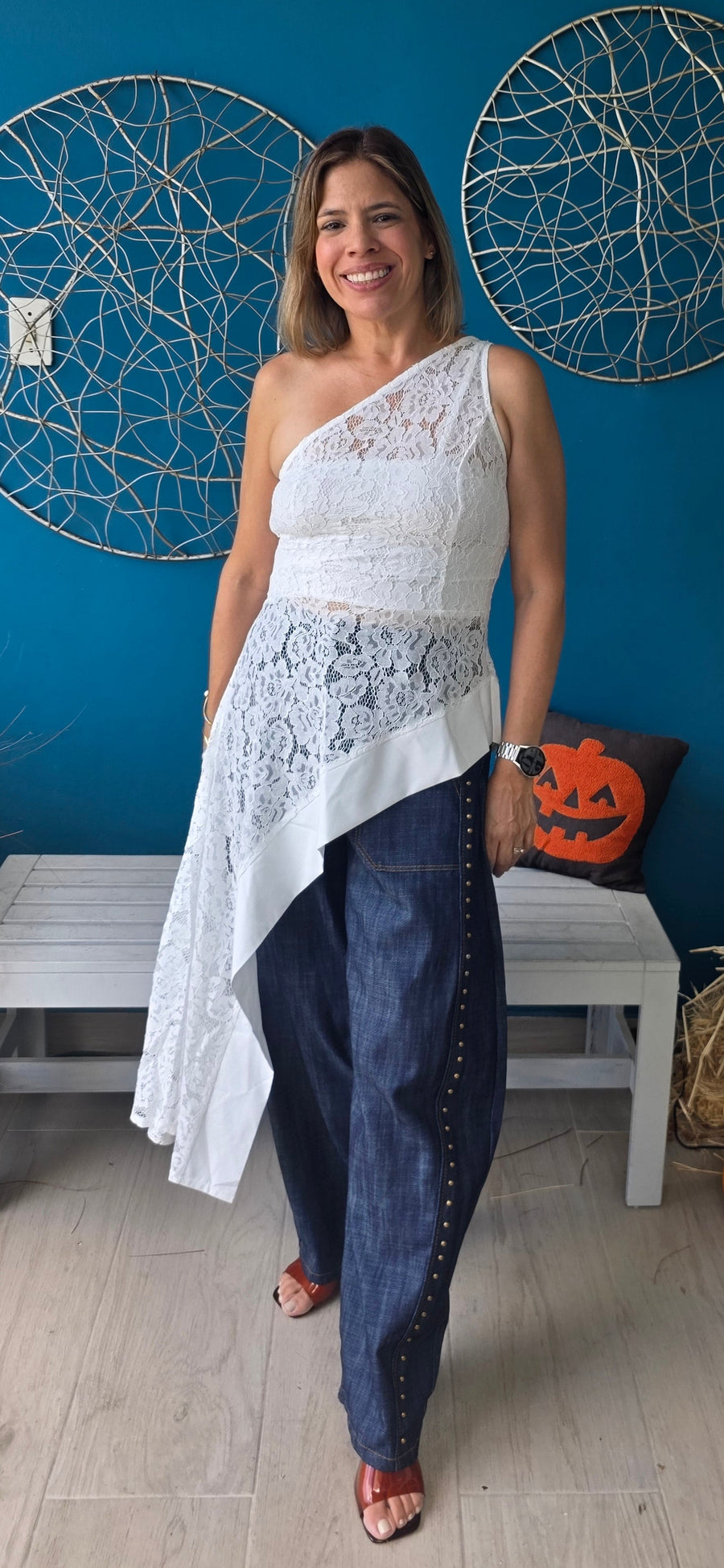 Dangerously Chic Stud Barrel Jeans