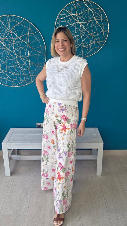 Flowers Palazzo Pants