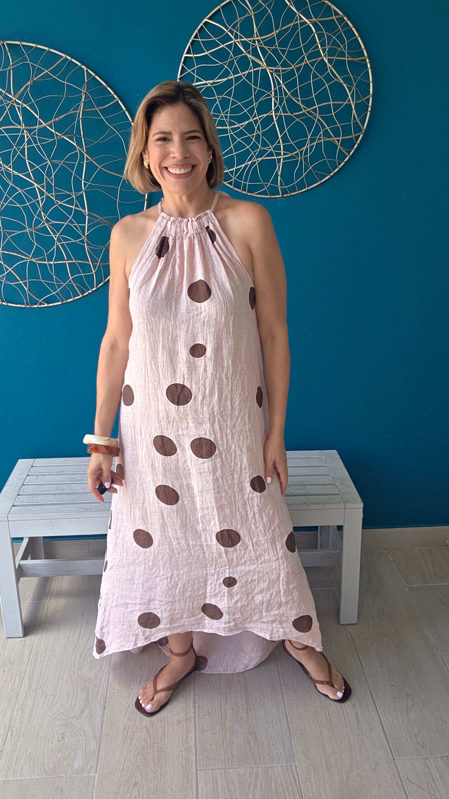 Polka Dots Halter Dress