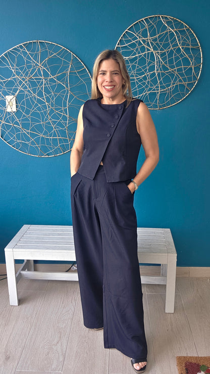 Navy Pants Set