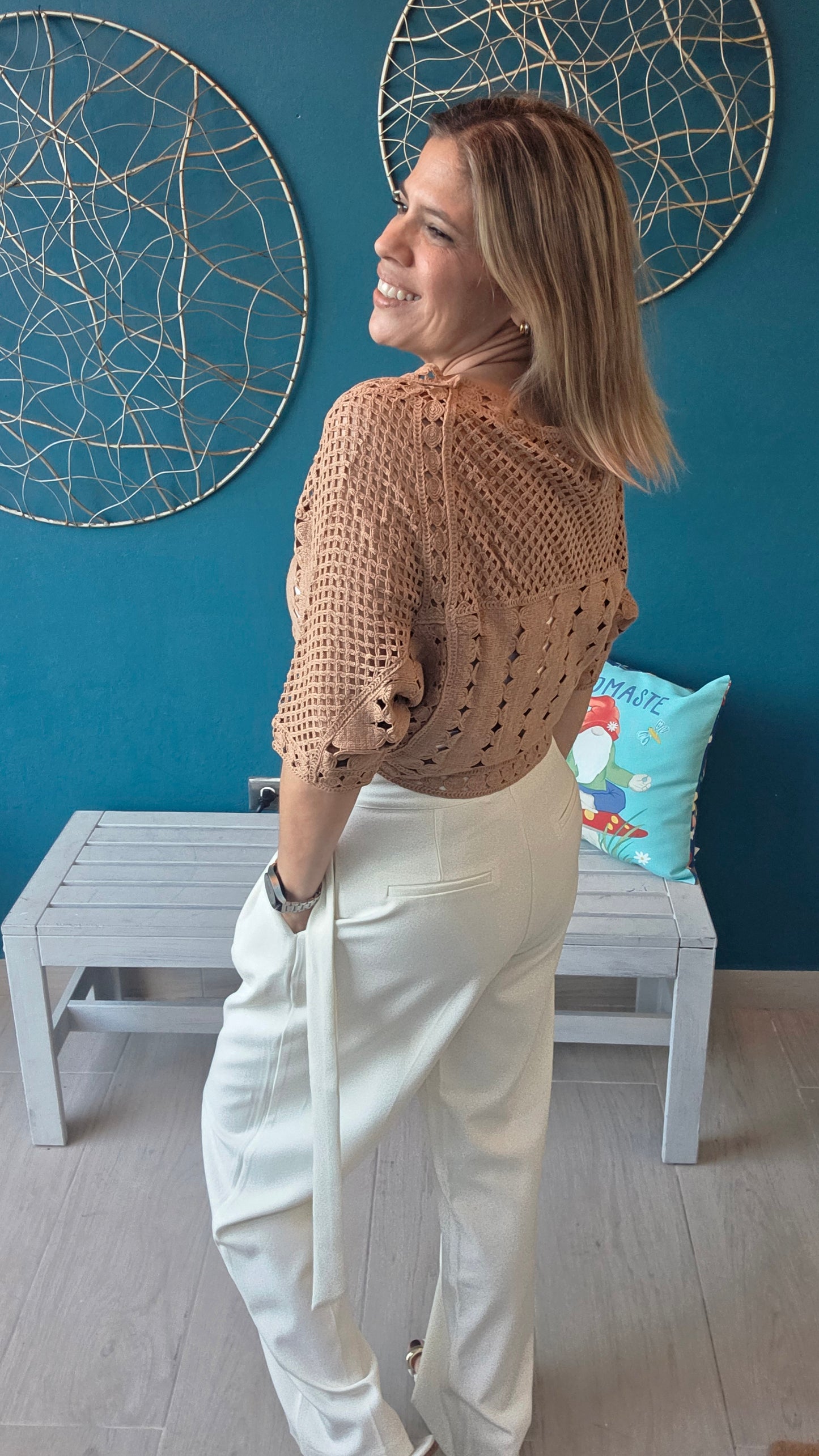 Kelly Crochet Knit Top