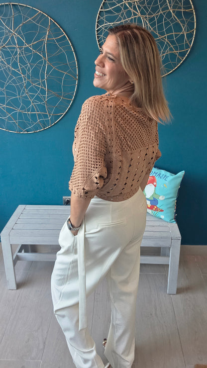 Kelly Crochet Knit Top