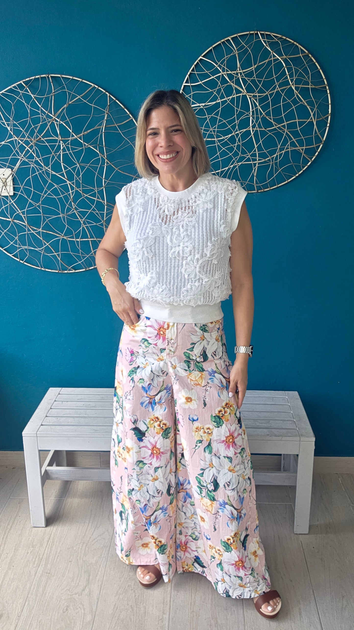 Flowers Palazzo Pants