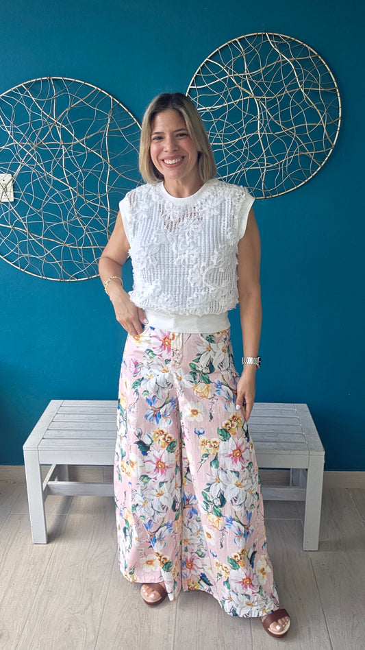 Flowers Palazzo Pants