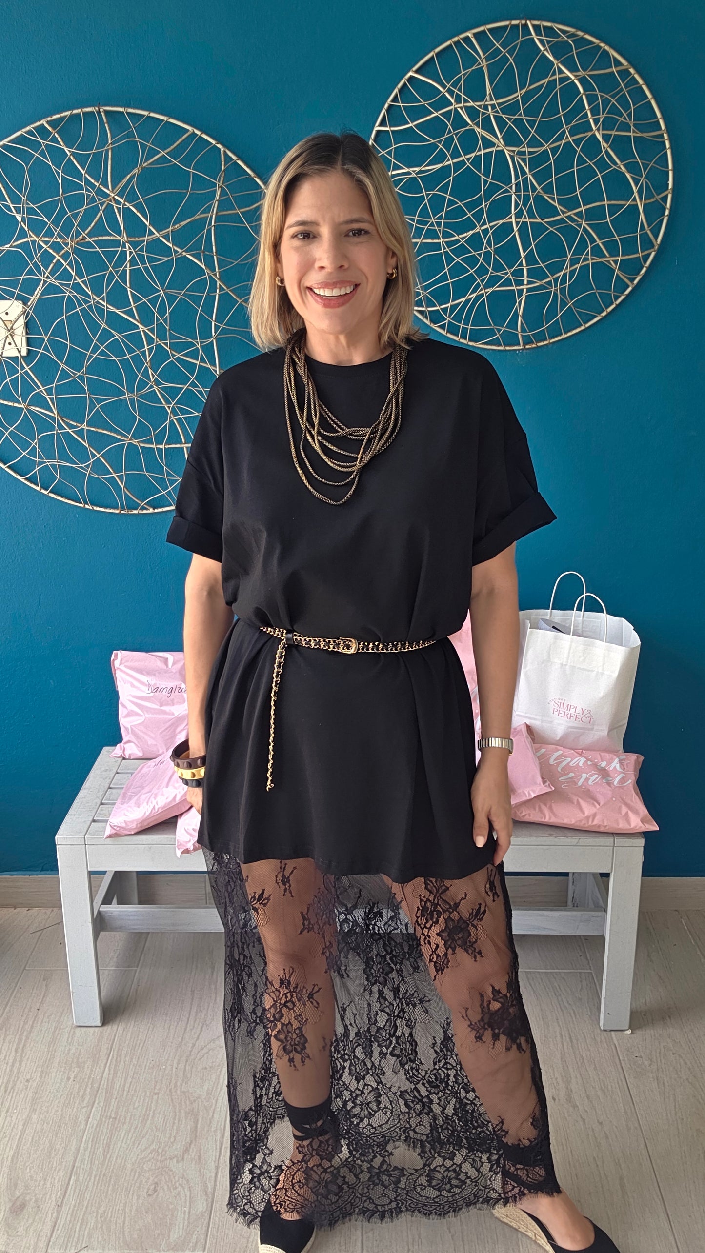 Lace T-shirt Dress