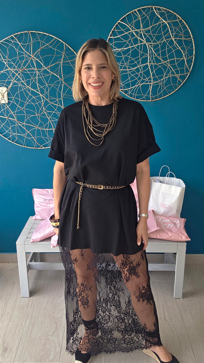 Lace T-shirt Dress