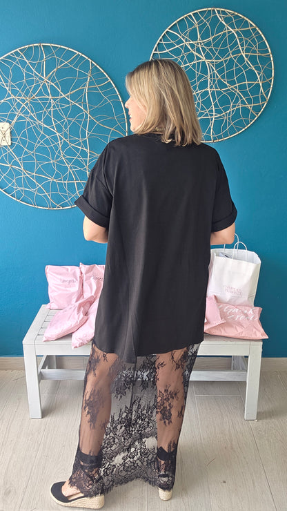 Lace T-shirt Dress