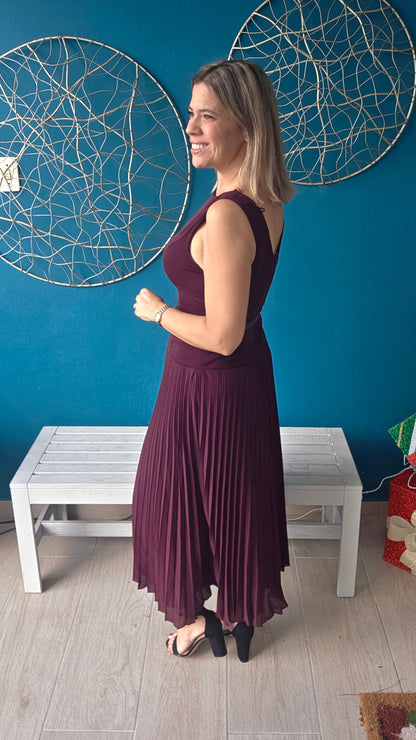 Pleated Midi Dress