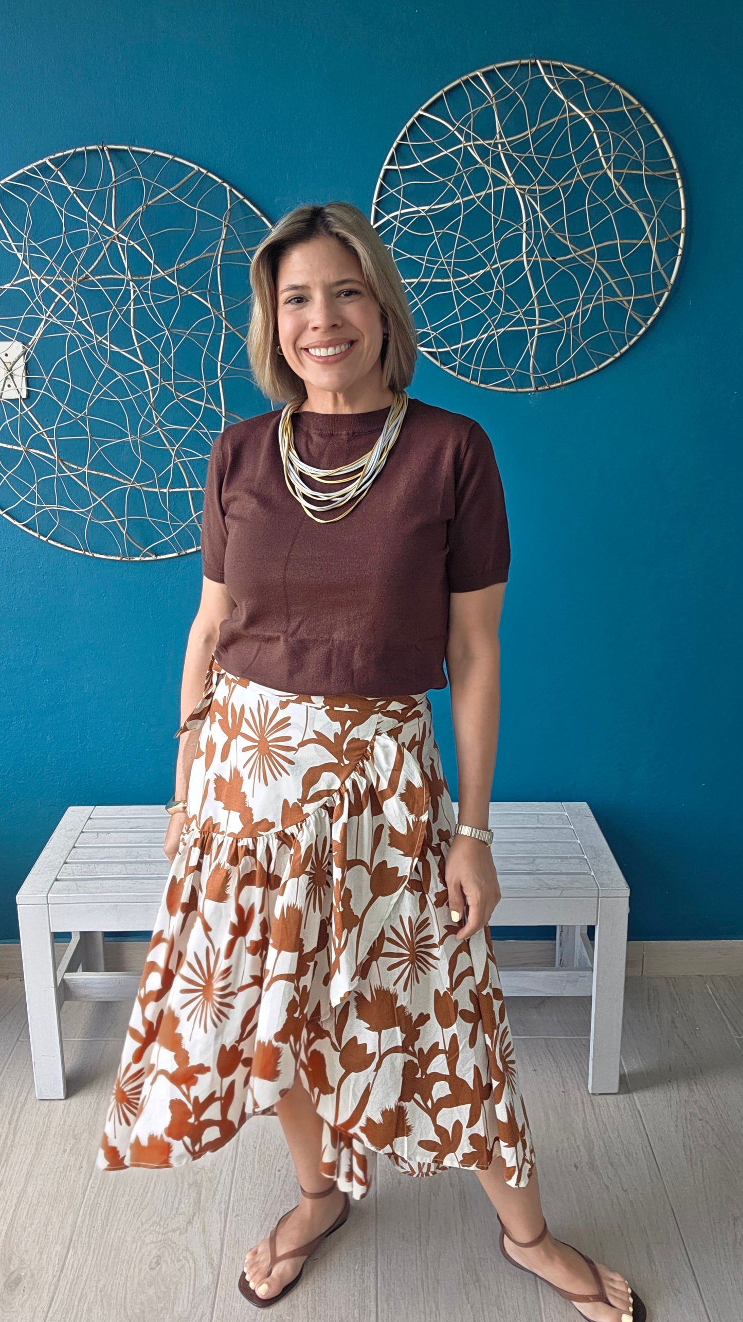 Flowers Wrap Skirt