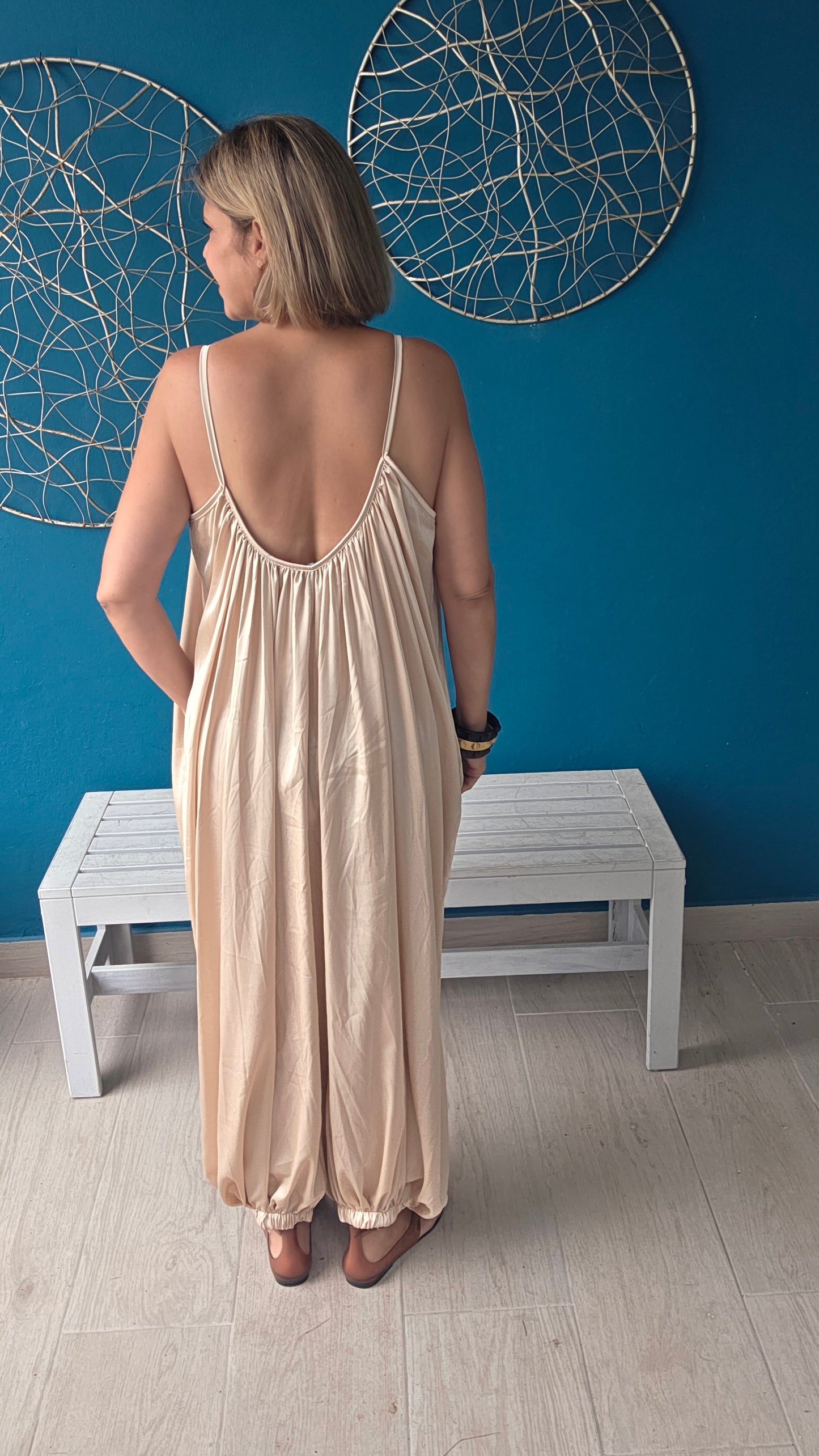 Aladin Style Satin Jumpsuit