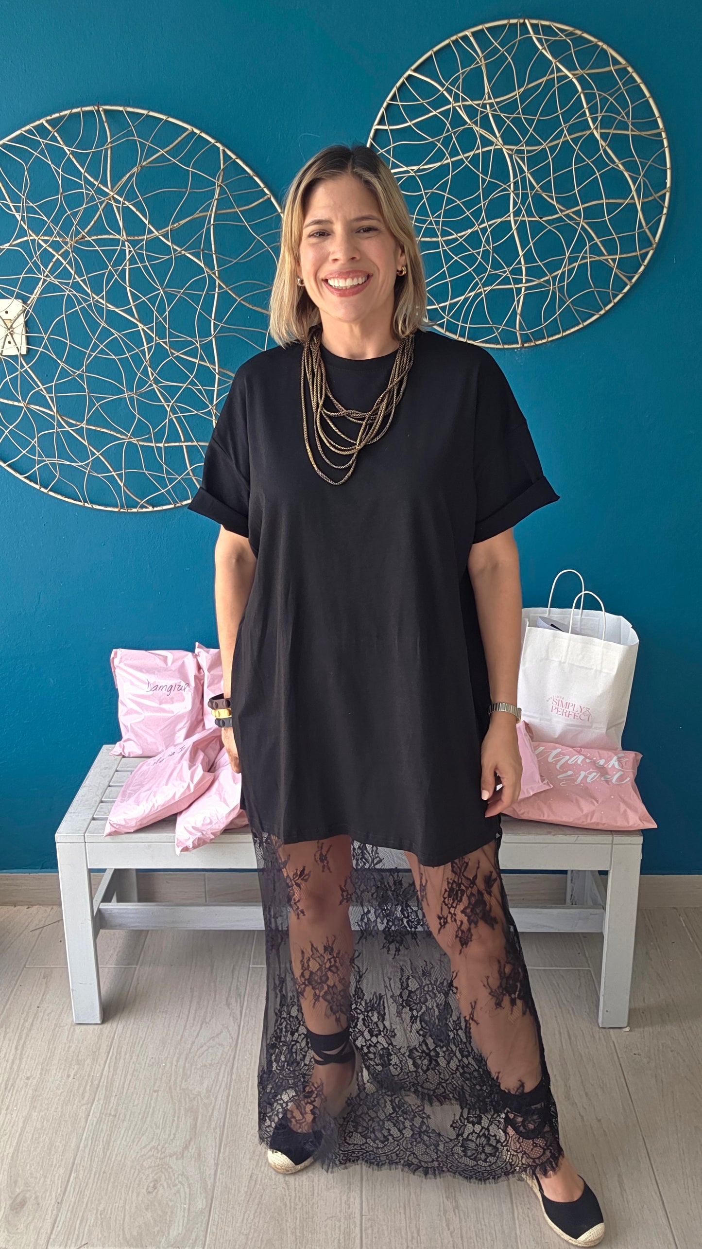 Lace T-shirt Dress